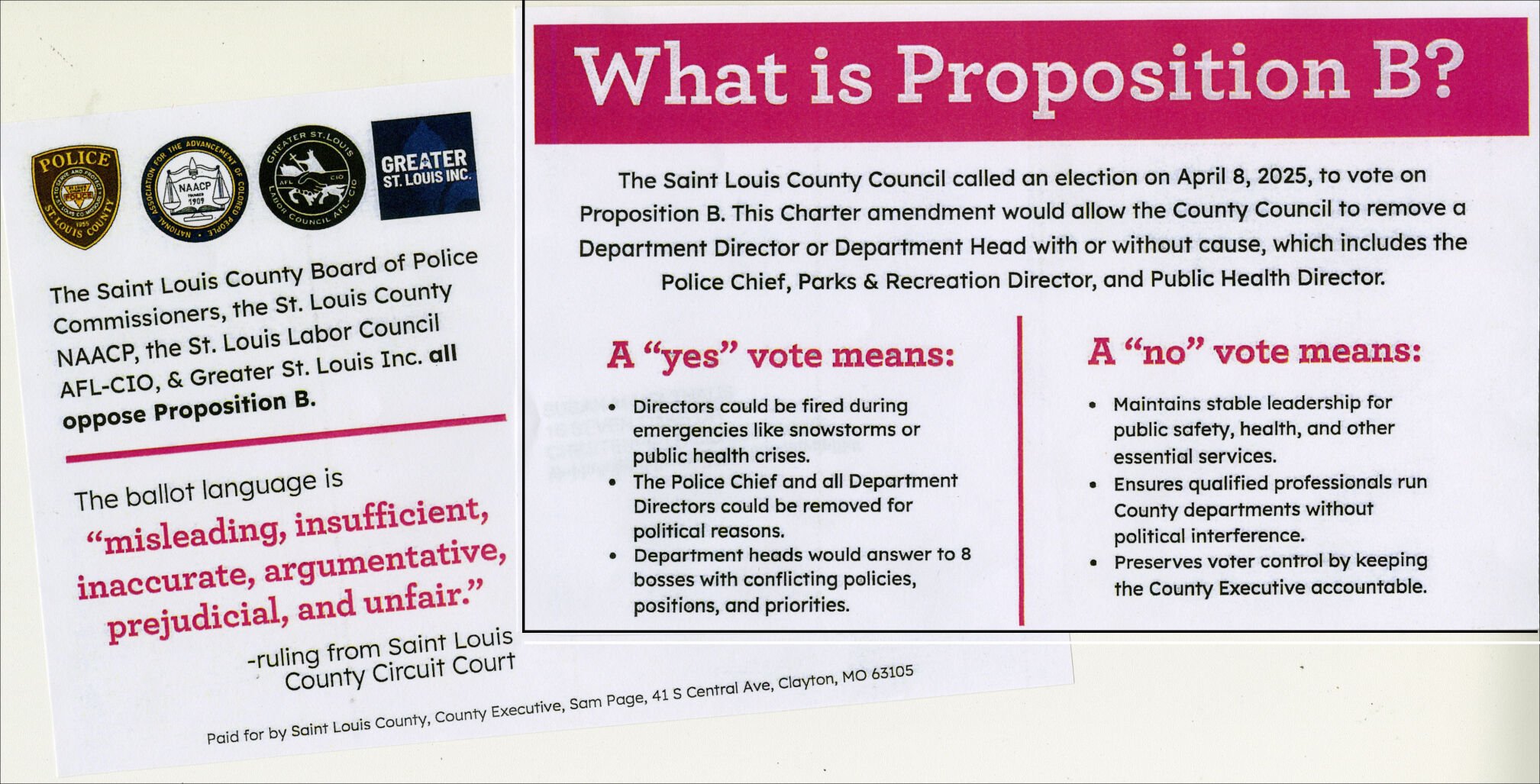 Prop B flyer